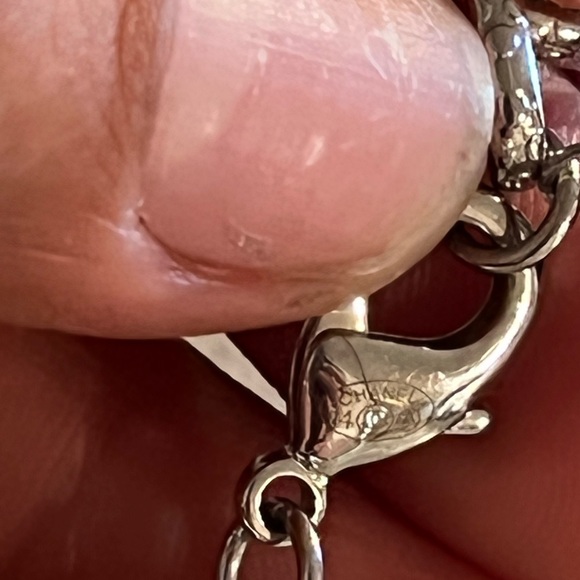 Autentic collar Chanel de perla black end white stones - Picture 4 of 6